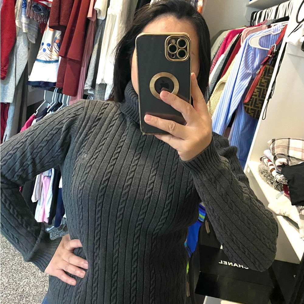 Izod Turtle Neck Rib-Knit Sweater - Picture 5 of 5